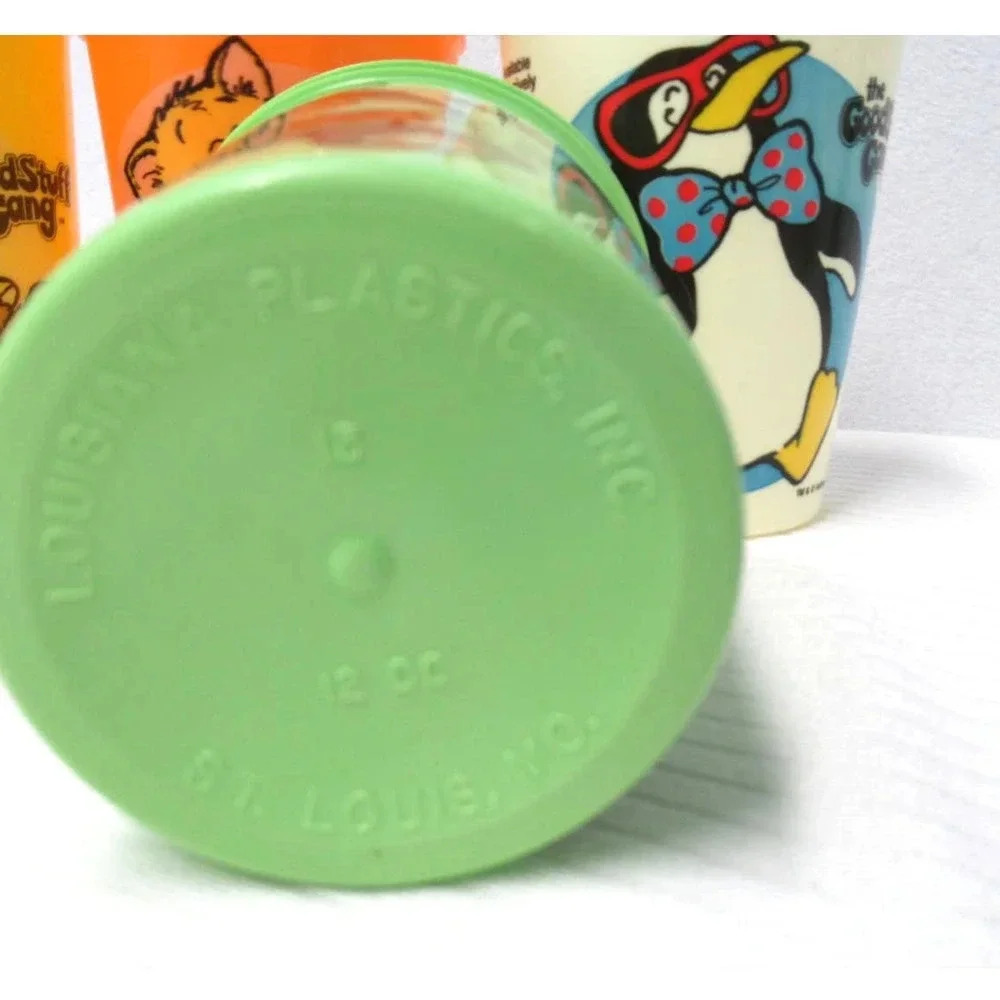 Vintage The Good Stuff Gang Wendy’s Cups Cartoon Kids Plastic Set of 4 - Picture 3 of 5